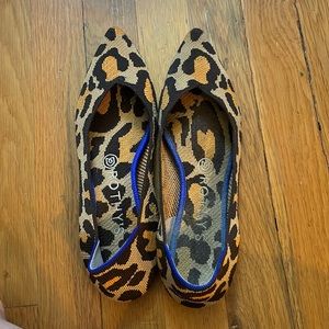 Leopard Pointed Rothy’s Flats